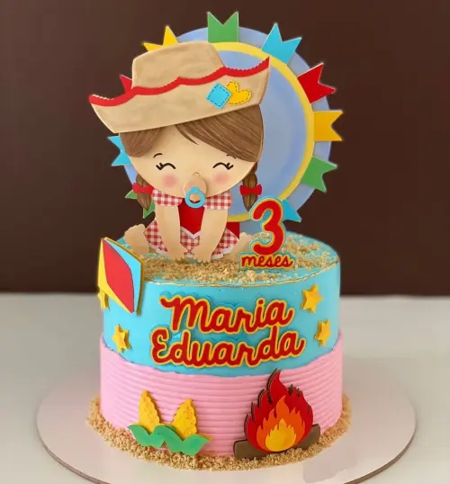 Topo de Bolo Baby Festa Junina 01 Studio/PDF/PNG