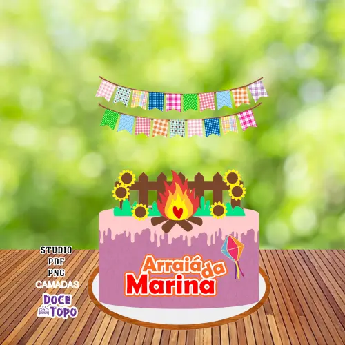 Topo de Bolo Festa Junina 01 Studio/PDF/PNG