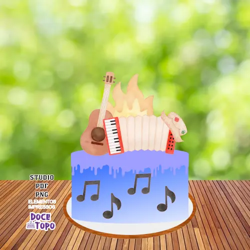 Topo de Bolo Festa Junina 18 Studio/PDF/PNG