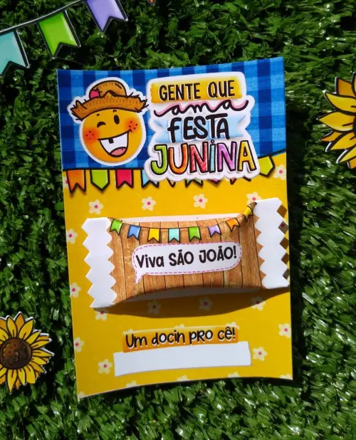 Arquivo Cartão Balinha Junina STUDIO/PDF/PNG