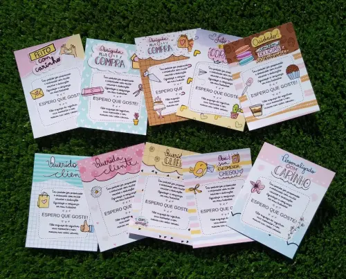 Arquivo Cartões Agradecimento Clientes STUDIO/PDF/PNG