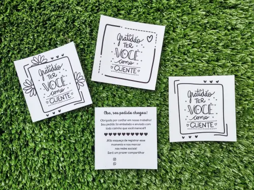 Arquivo Cartões Agradecimento Clientes STUDIO/PDF/PNG