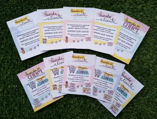 Arquivo Cartões Agradecimento Clientes STUDIO/PDF/PNG