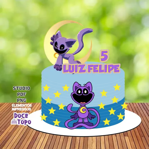 Topo de Bolo Catnap 01 Studio/PDF/PNG