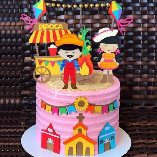 Topo de Bolo Festa Junina 07 Studio/PDF/PNG