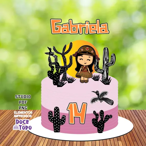 Topo de Bolo Festa Junina 24 Studio/PDF/PNG