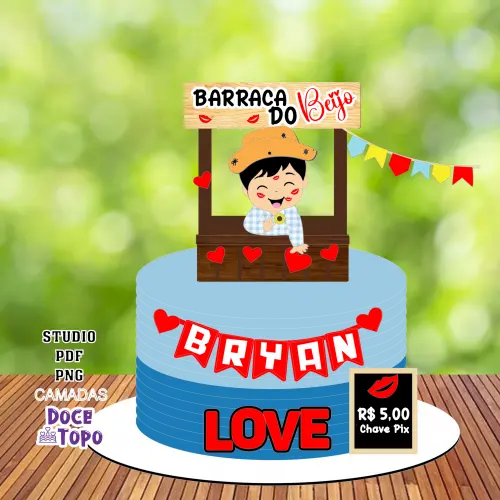 Topo de Bolo Festa Junina 28 Studio/PDF/PNG