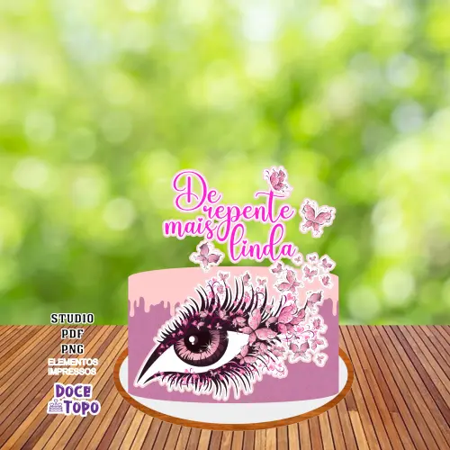 Topo de Bolo De Repente Mais Linda 01 Studio/PDF/PNG