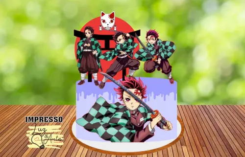 Topo de Bolo Demon Slayer - Tanjiro Kamado Studio/PDF