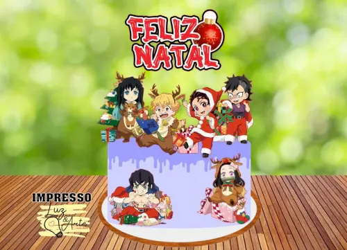 Topo de Bolo Demon Slayer Natal 01 Studio/PDF - Cópia