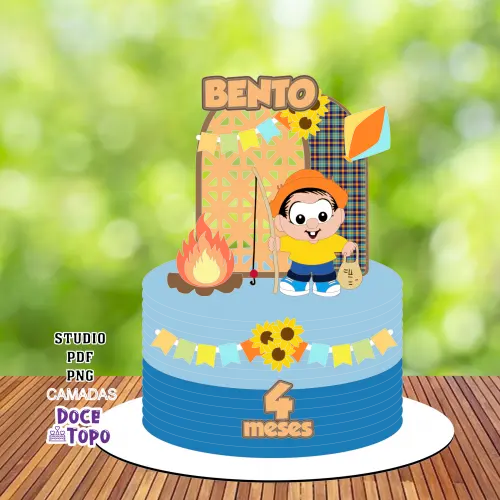 Topo de Bolo Chico Bento Baby 01 Studio/PDF/PNG
