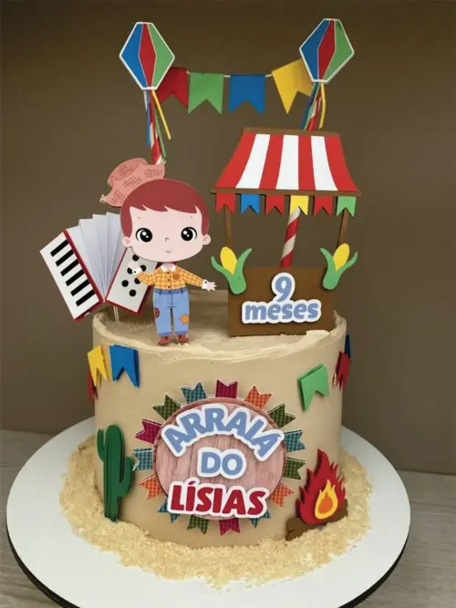 Topo de Bolo Festa Junina 16 Studio/PDF/PNG