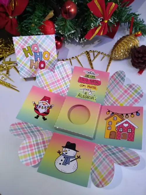 Arquivo de Corte Caixa Explosão 1 Doce Natal PDF/STUDIO