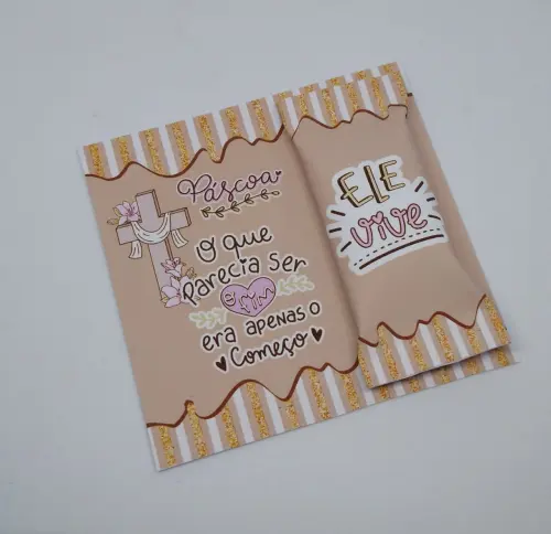 Arquivo Cartão Balinha Páscoa Ele Vive STUDIO/PDF