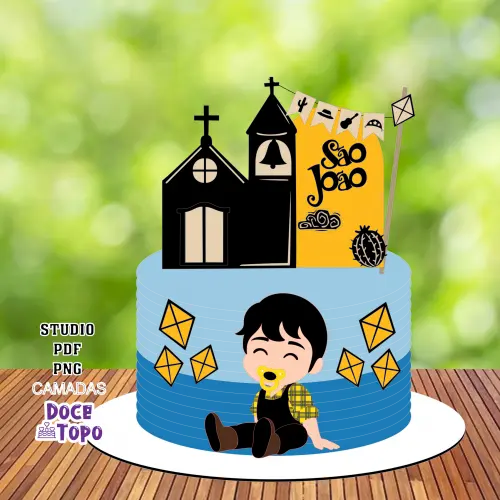 Topo de Bolo Festa Junina 31 Studio/PDF/PNG