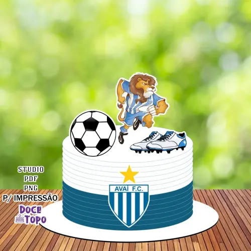 Topo de Bolo Avaí Studio/PDF/PNG
