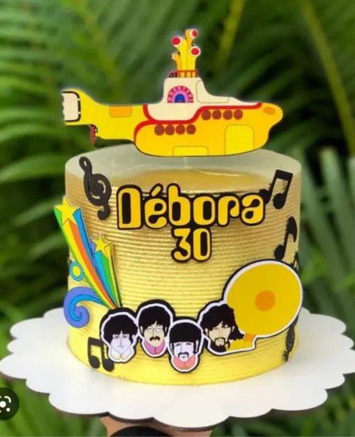 Topo de Bolo Beatles 01 Studio/PDF/PNG
