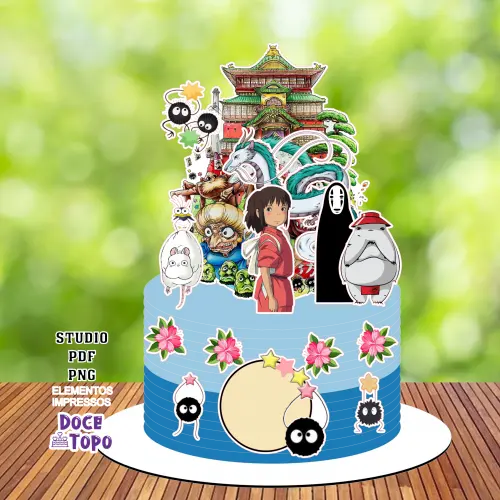 Topo de Bolo A Viagem de Chihiro 01 Studio/PDF/PNG