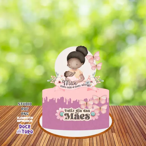Topo de Bolo Dia das Mães 04 Studio/PDF/PNG