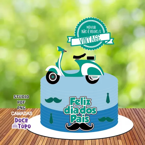 Topo de Bolo Dia dos Pais 02 Studio/PDF/PNG