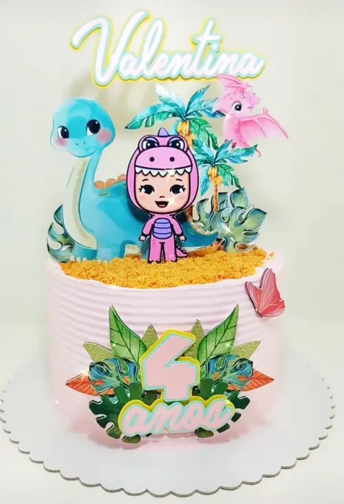 Topo de Bolo Dinossauros 08 Studio/PDF/PNG