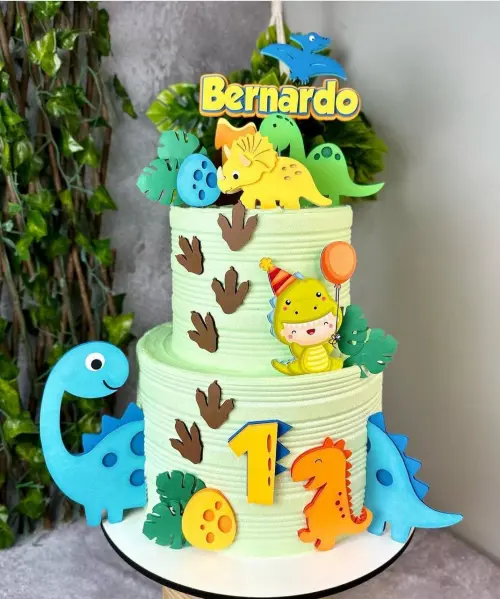 Topo de Bolo Dinossauros 09 Studio/PDF/PNG