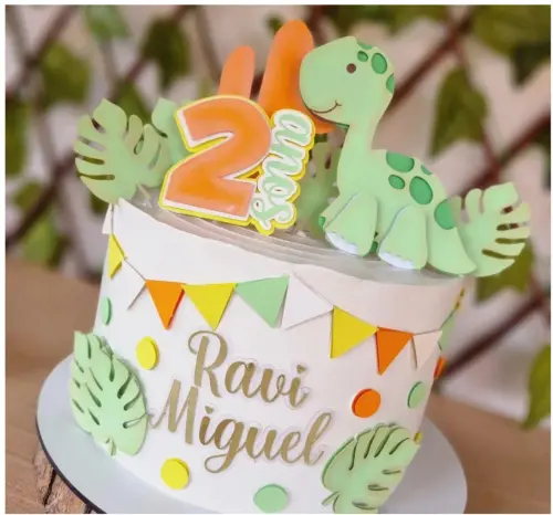 Topo de Bolo Dinossauros 17 Studio/PDF/PNG