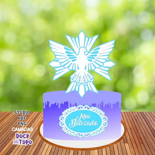 Topo de Bolo Divino Espírito Santo 01 Studio/PDF/PNG