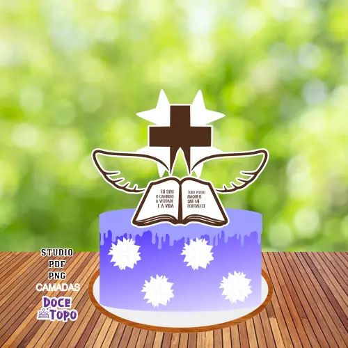 Topo de Bolo Divino Espírito Santo 02 Studio/PDF/PNG