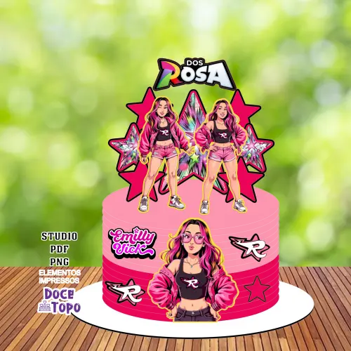 Topo de Bolo Emilly Vick 05 Studio/PDF/PNG