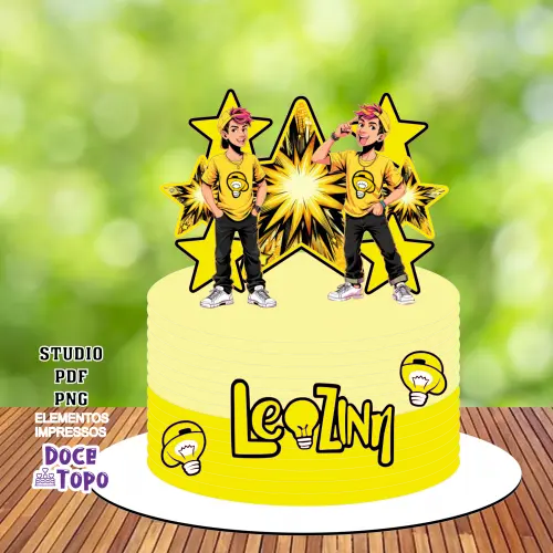Topo de Bolo Leozinho dos Rosas 01 Studio/PDF/PNG
