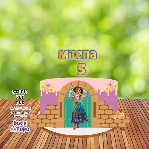 Topo de Bolo Encanto - Mirabel Studio/PDF/PNG