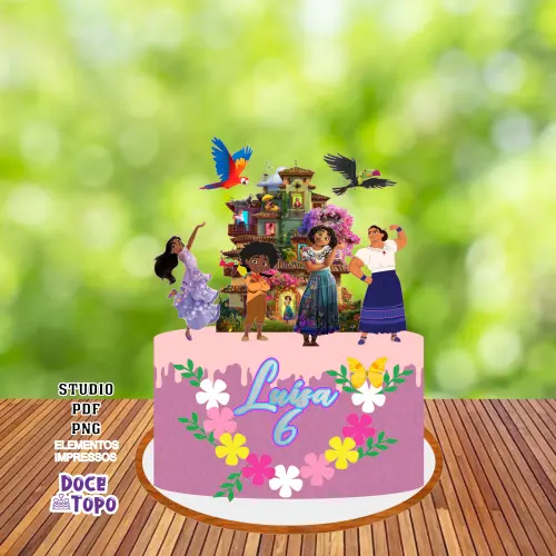 Topo de Bolo Encanto 01 Studio/PDF/PNG