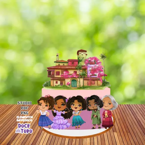 Topo de Bolo Encanto 02 Studio/PDF/PNG