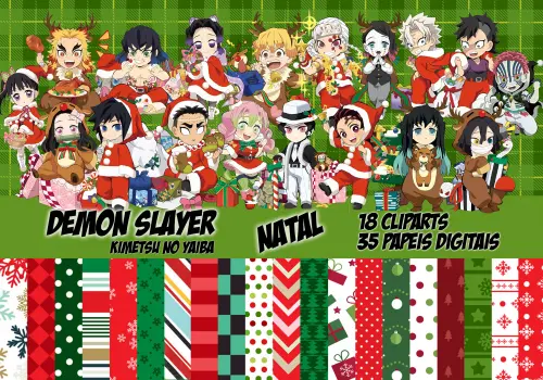Kit Digital Png Demon Slayer Natal