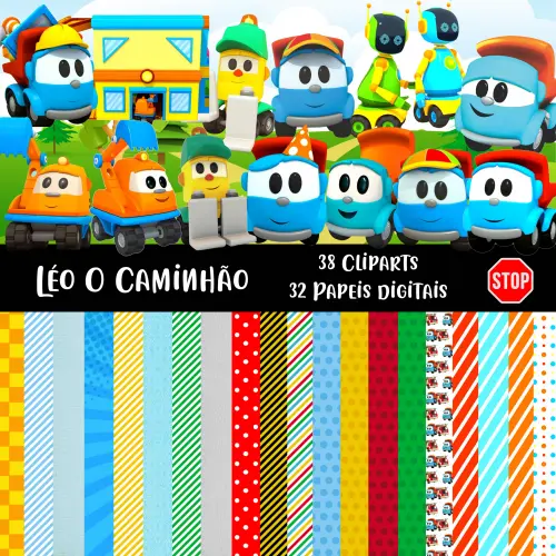 Kit Digital Png Léo O Caminhão 01