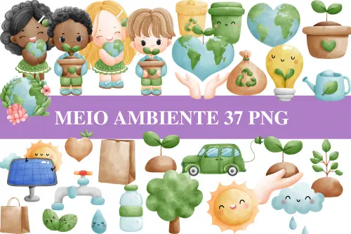 Kit Digital Png Meio Ambiente
