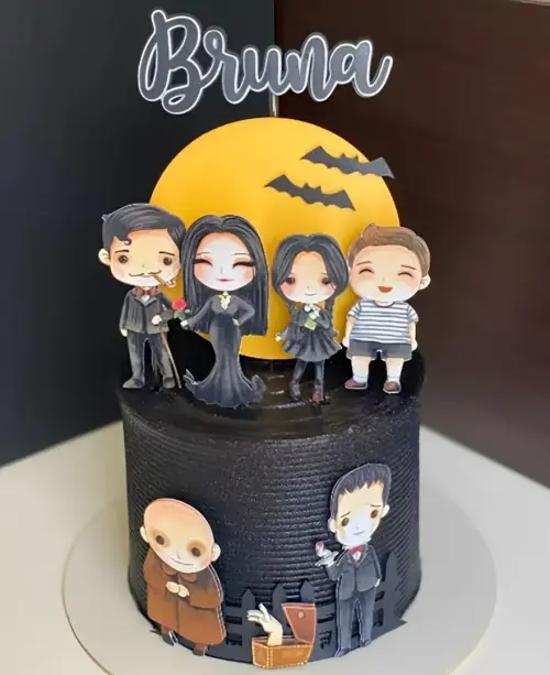 Topo de Bolo Família Adams 01 Studio/PDF/PNG