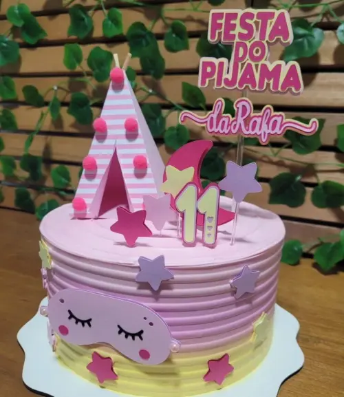 Topo de Bolo Festa do Pijama 01 Studio/PDF/PNG