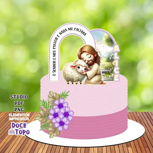 Topo de Bolo Cristão 11 Studio/PDF/PNG