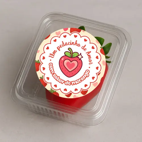 Arquivo Adesivo e Tag Morango do Amor - STUDIO/PDF/PNG