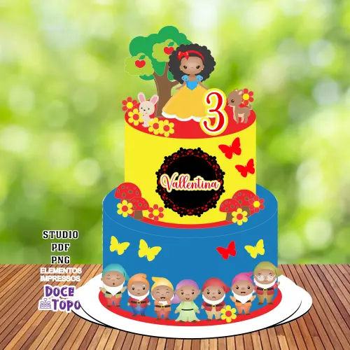 Topo de Bolo Branca de Neve 17 Studio/PDF/PNG