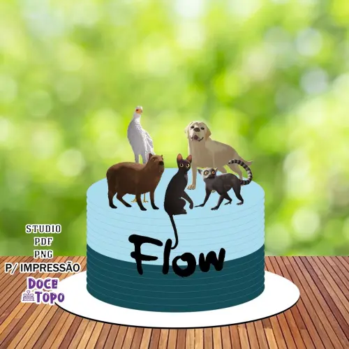 Topo de Bolo Flow 01 Studio/PDF/PNG