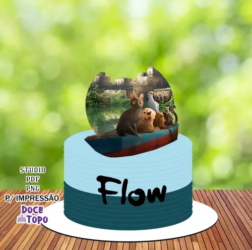 Topo de Bolo Flow 02 Studio/PDF/PNG