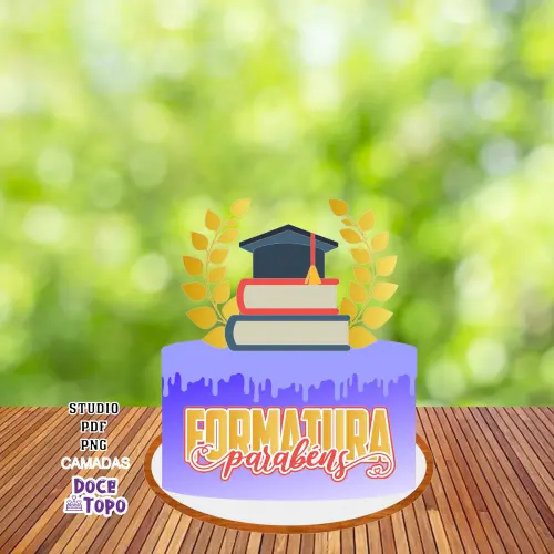 Topo de Bolo Formatura 02 Studio/PDF/PNG