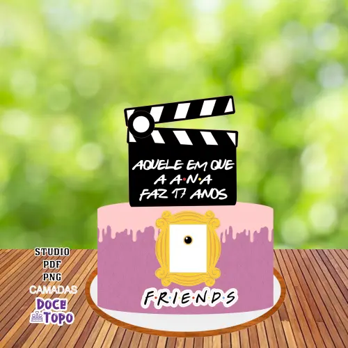Topo de Bolo Friends 02 Studio/PDF/PNG