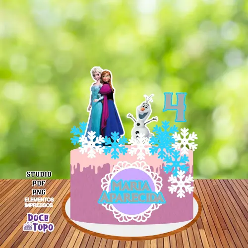 Topo de Bolo Frozen 01 Studio/PDF/PNG