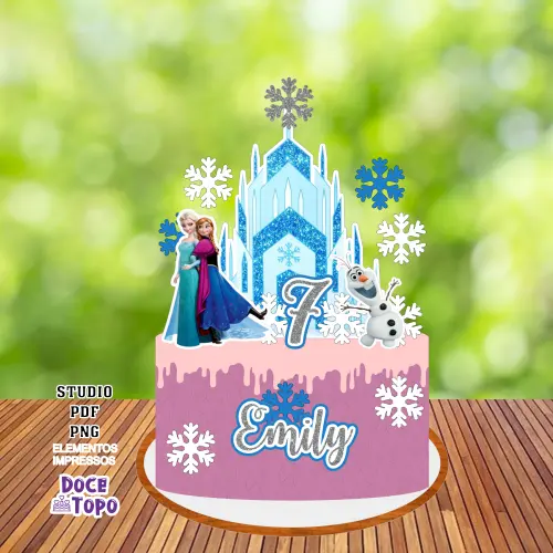 Topo de Bolo Frozen 04 Studio/PDF/PNG