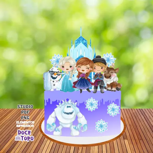 Topo de Bolo Frozen 06 Studio/PDF/PNG