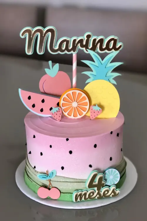 Topo de Bolo Frutinhas 01 Studio/PDF/PNG